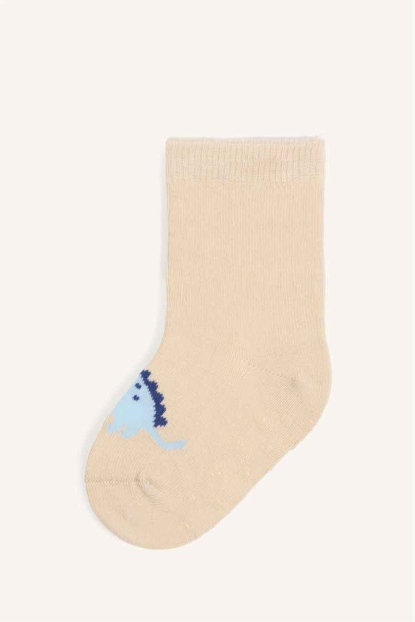 Baby Boy Karma Baby Boy Animal Print Seamless 4 Piece Cotton Socks