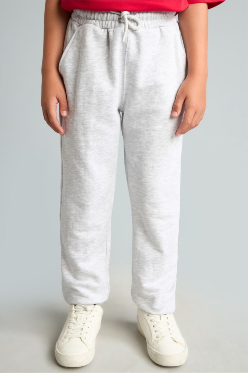 Young Boys - Teen Boys Light Grey Melange Regular Fit Trousers
