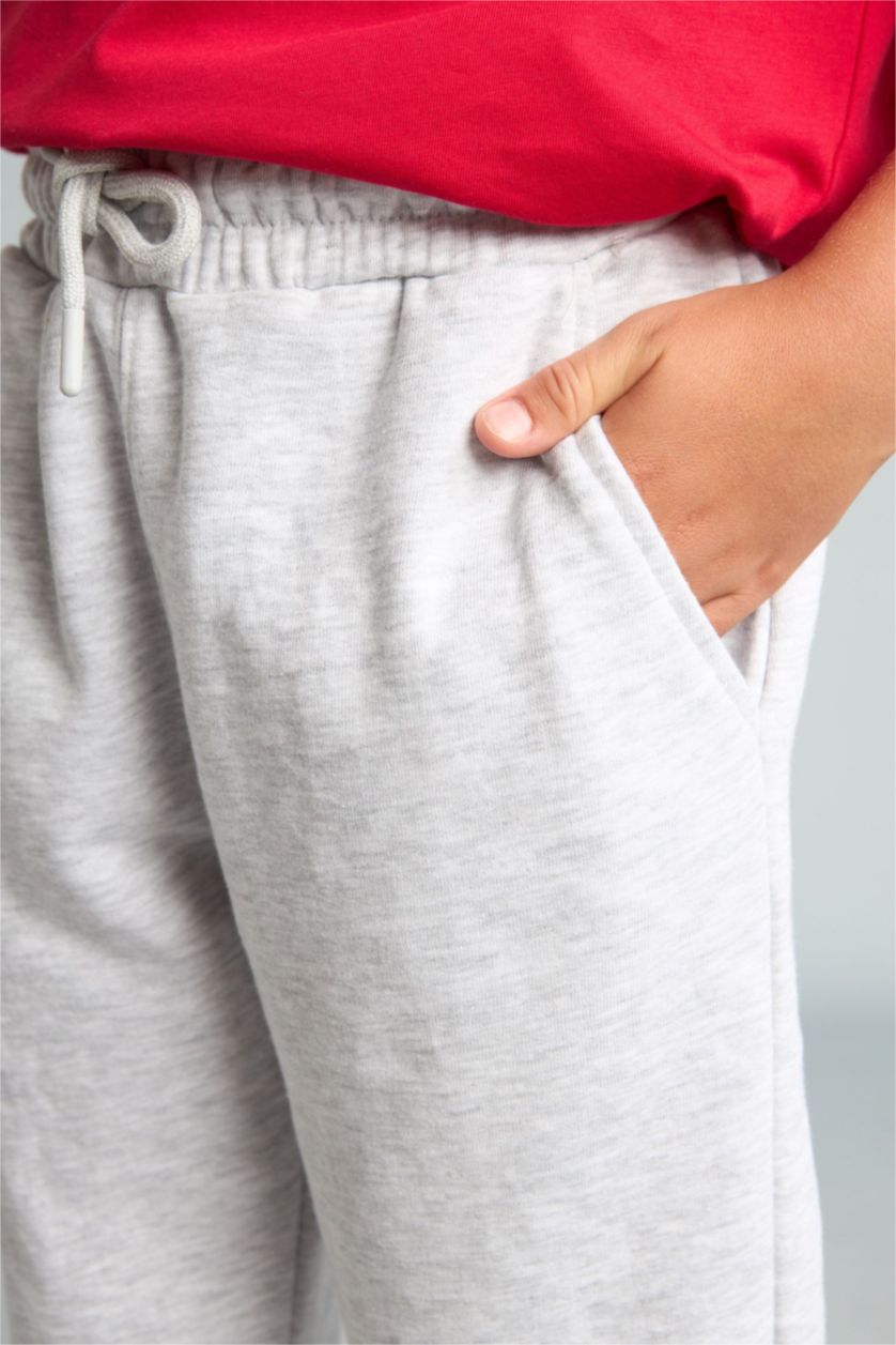 Young Boys - Teen Boys Light Grey Melange Regular Fit Trousers