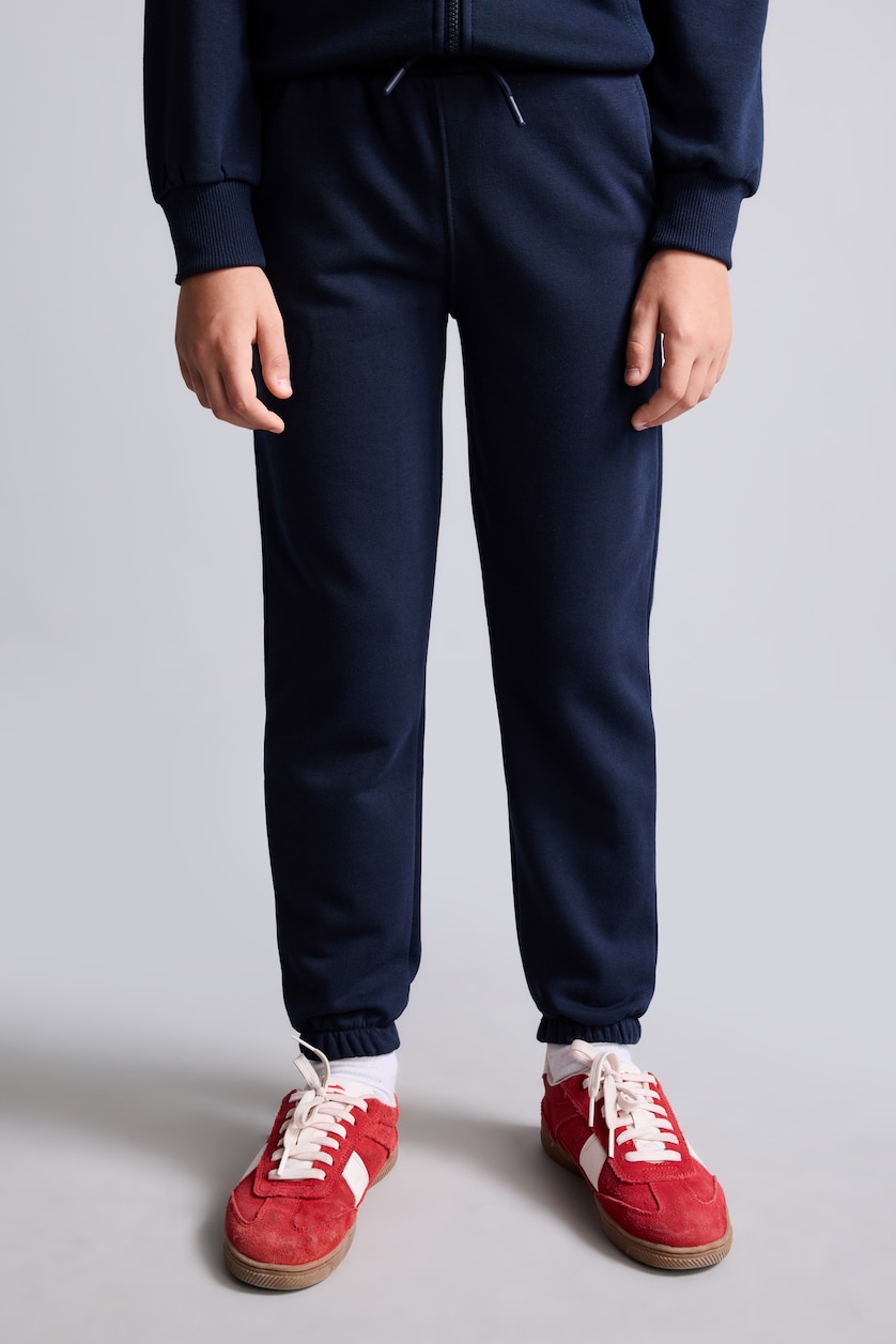 BOYS & TEENS NAVY Boy Regular Fit Elastic Waist Trousers