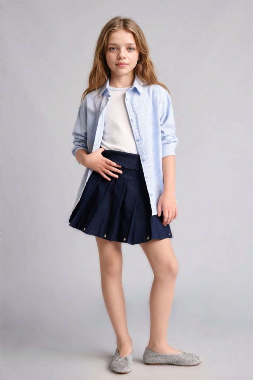 Young Girls - Teen Girls NAVY Girl Gabardine Skirt