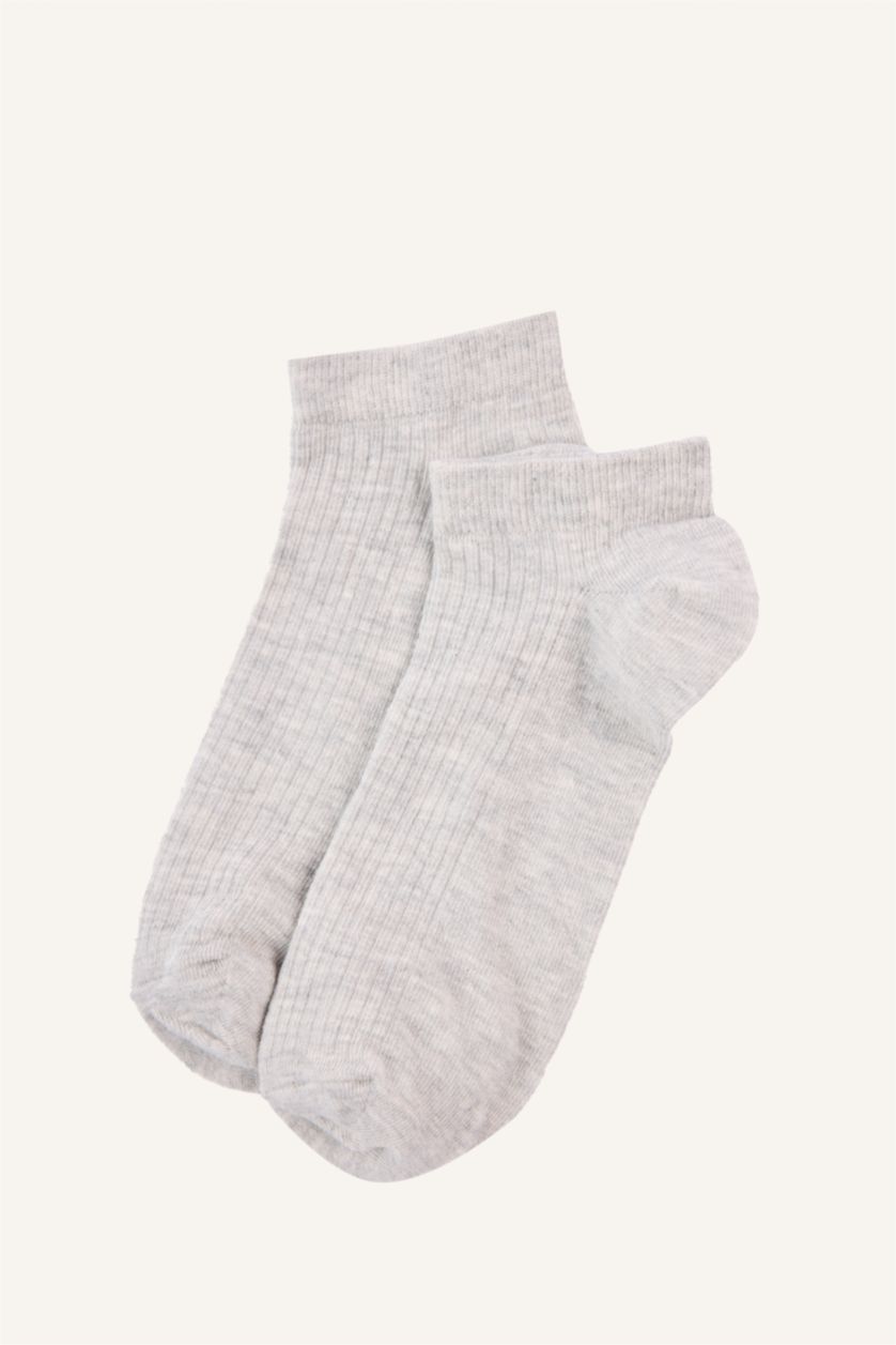 MAN Light Grey Man 5 Piece Cotton Ankle Socks
