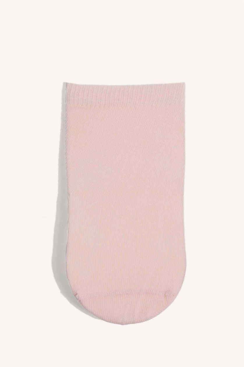 Kız Bebek Açık Pembe Pamuklu 3'Lü Çorap Kız Bebek