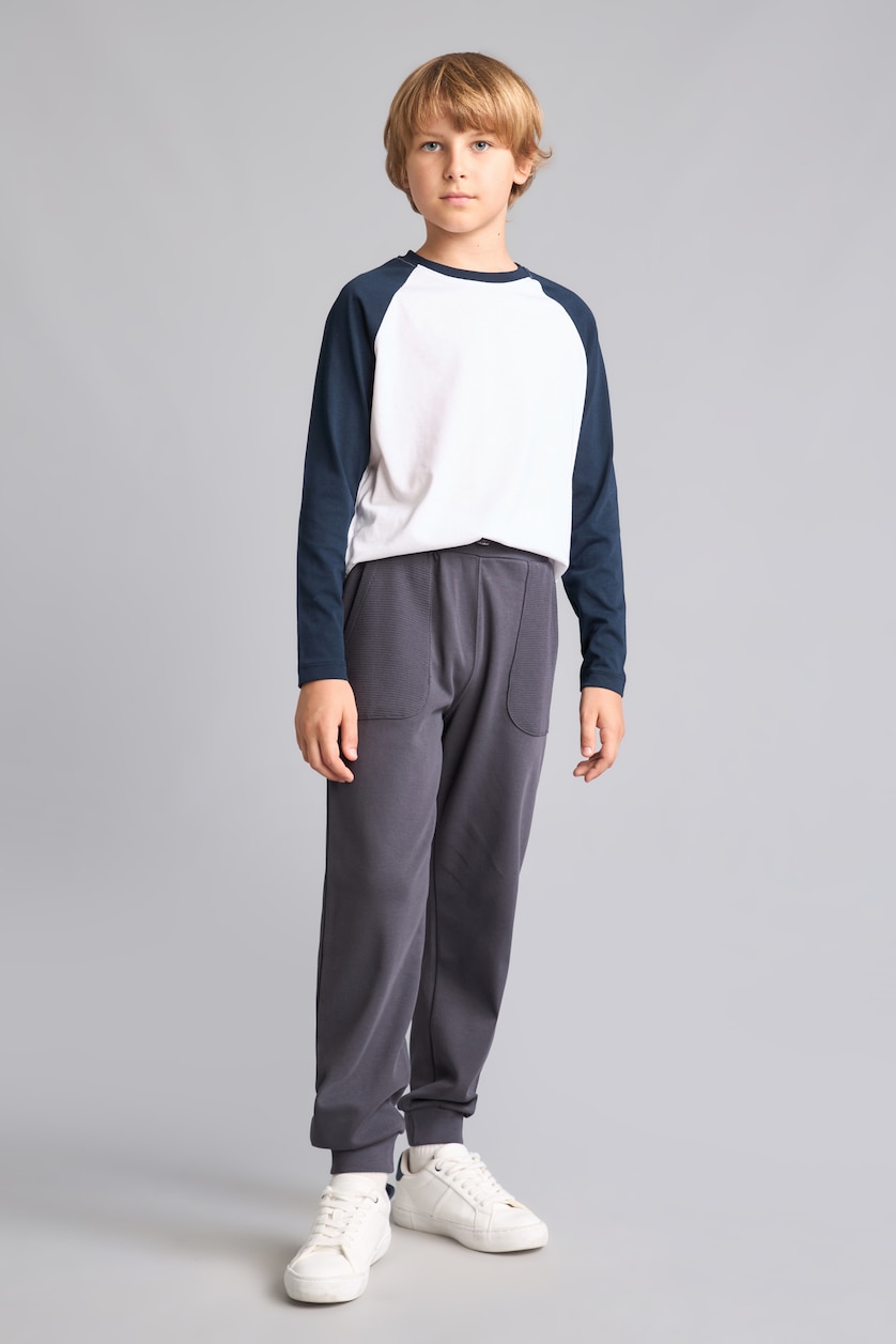 BOYS & TEENS Anthracite Boy 100% Cotton Jogger Fit Sweatpants
