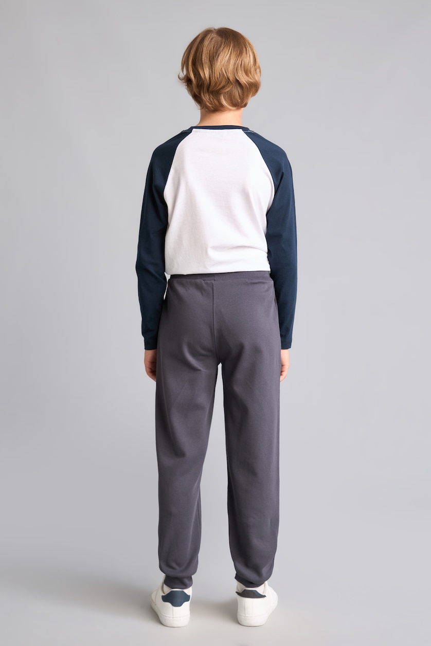 BOYS & TEENS Anthracite Boy 100% Cotton Jogger Fit Sweatpants