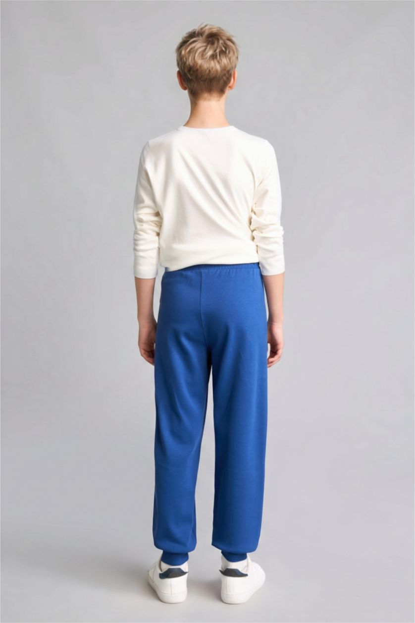 Erkek Çocuk - Genç Erkek Koyu Mavi Oversize Eşofman Altı Erkek Çocuk