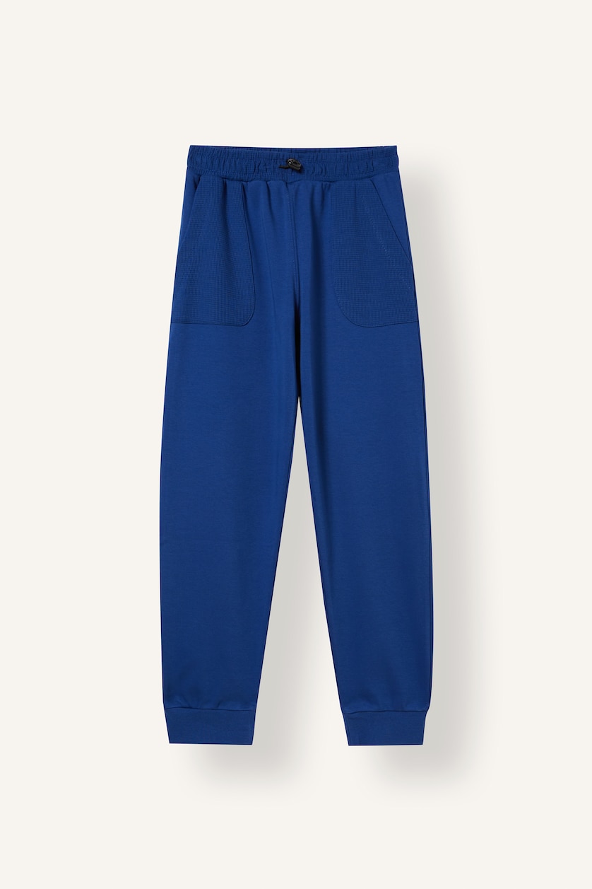 BOYS & TEENS Dark Blue Boy 100% Cotton Navy Blue Oversize Jogger Fit Sweatpants