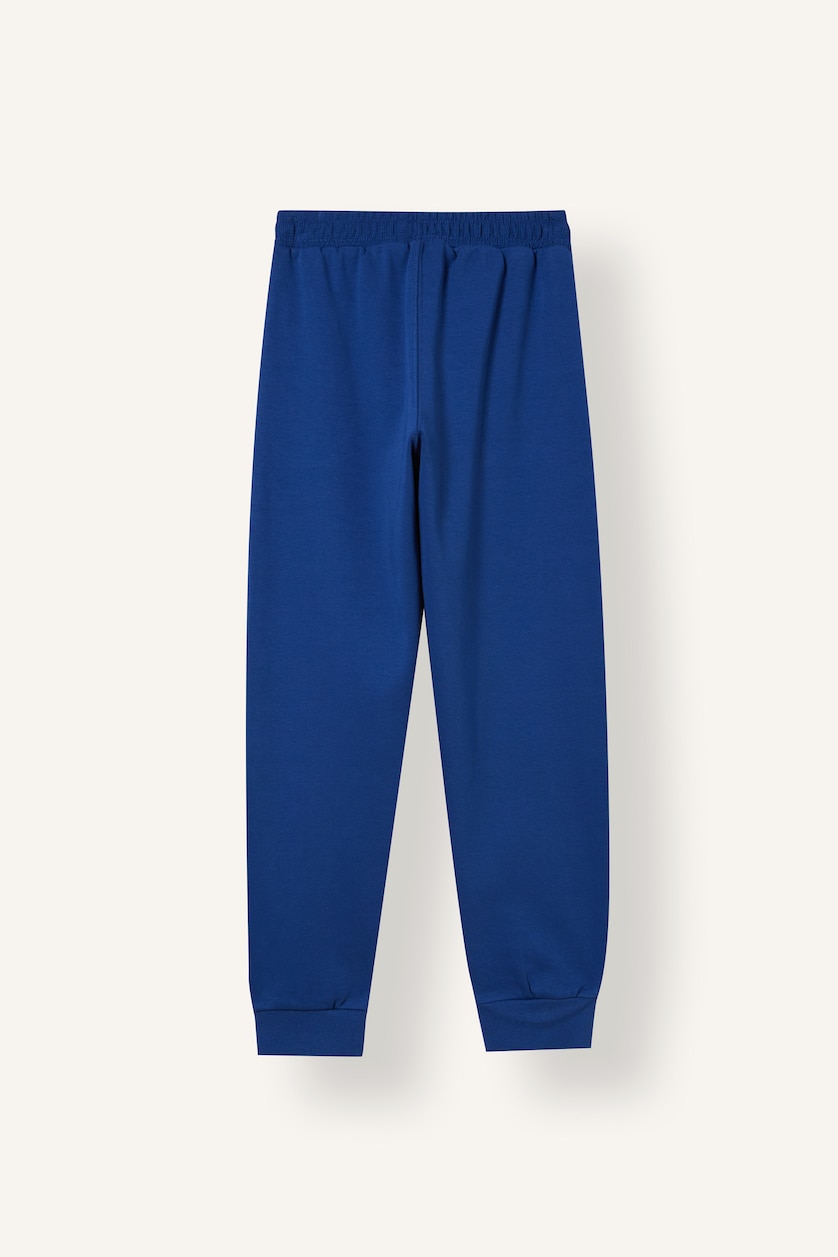 BOYS & TEENS Dark Blue Boy 100% Cotton Navy Blue Oversize Jogger Fit Sweatpants