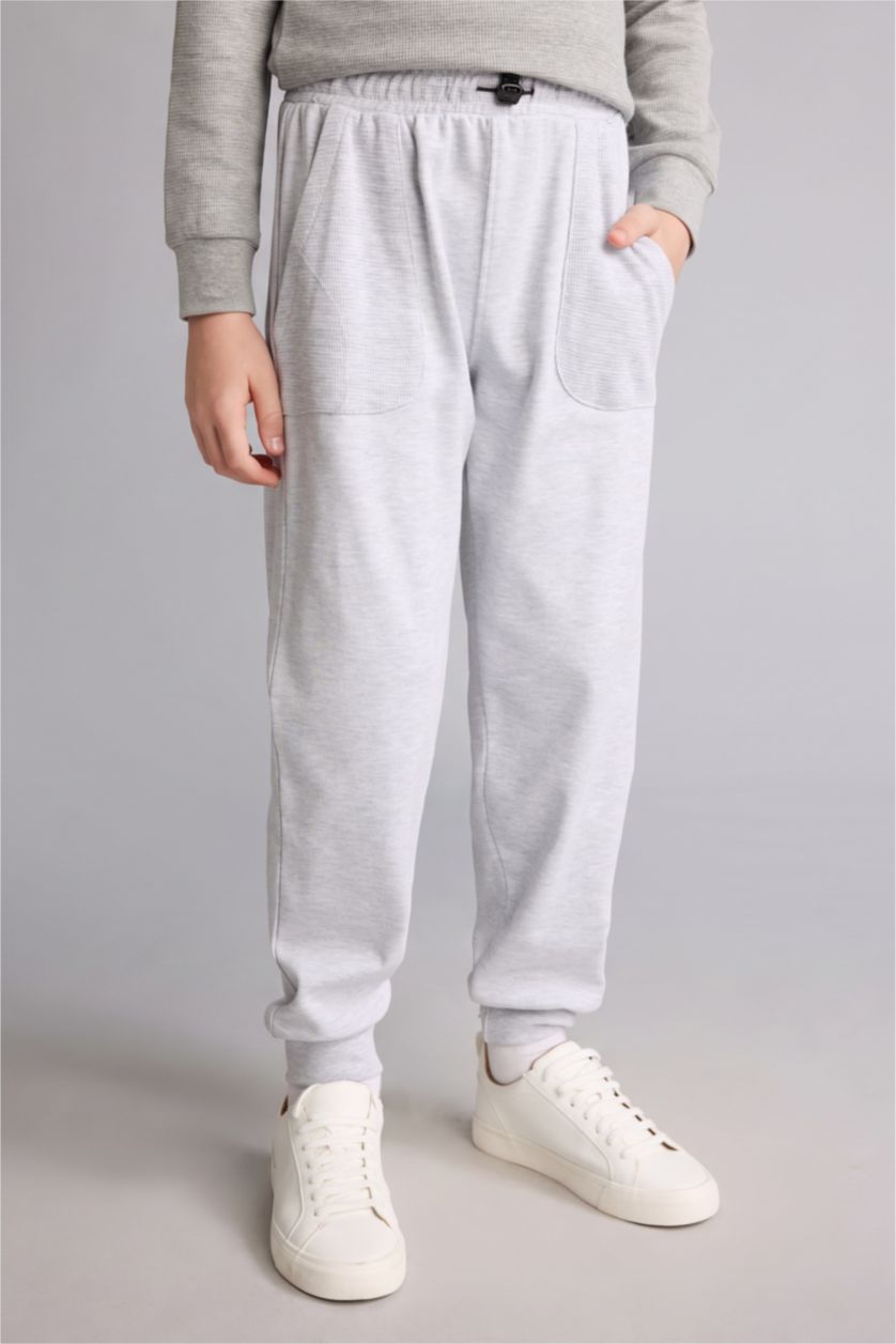 Young Boys - Teen Boys Light Grey Melange Oversize Fit Trousers