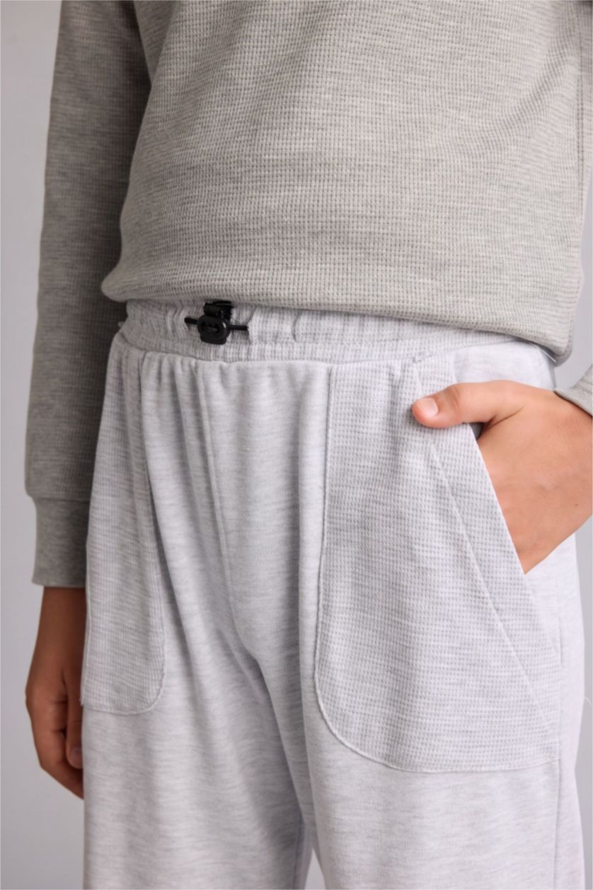 Young Boys - Teen Boys Light Grey Melange Oversize Fit Trousers
