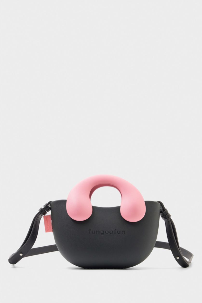 Kadın Siyah FunGooFun X Defacto Çıkartılabilir Askılı Renkli Şeker Kadın Omuz