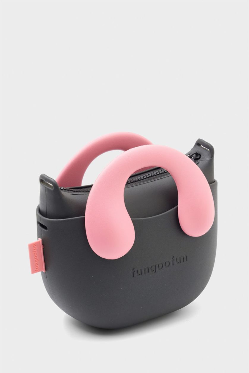 Kadın Siyah FunGooFun X Defacto Çıkartılabilir Askılı Renkli Şeker Kadın Omuz