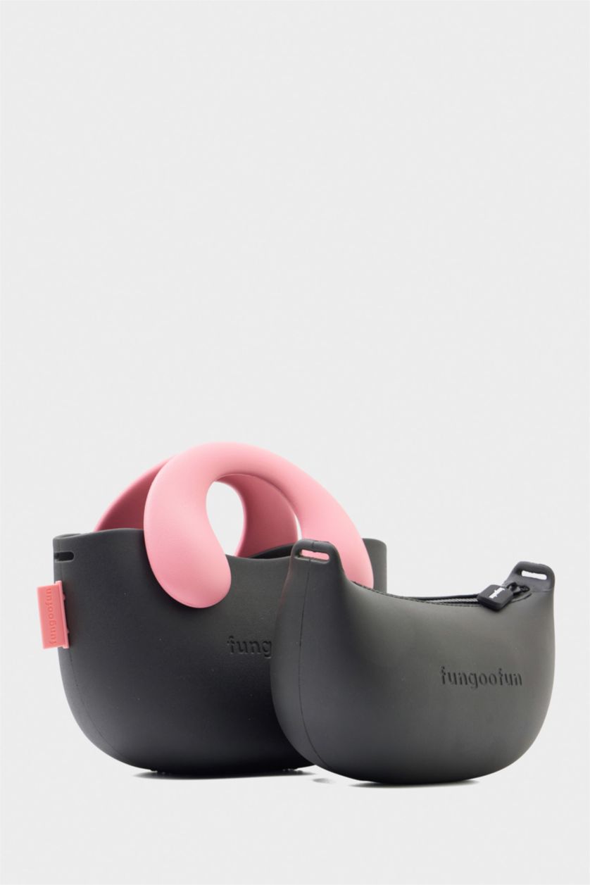 Kadın Siyah FunGooFun X Defacto Çıkartılabilir Askılı Renkli Şeker Kadın Omuz