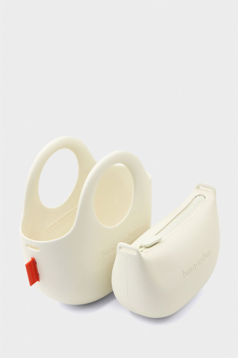 Kadın Beyaz FunGooFun X Defacto Çıkartılabilir Askılı Kadın Omuz Çantası