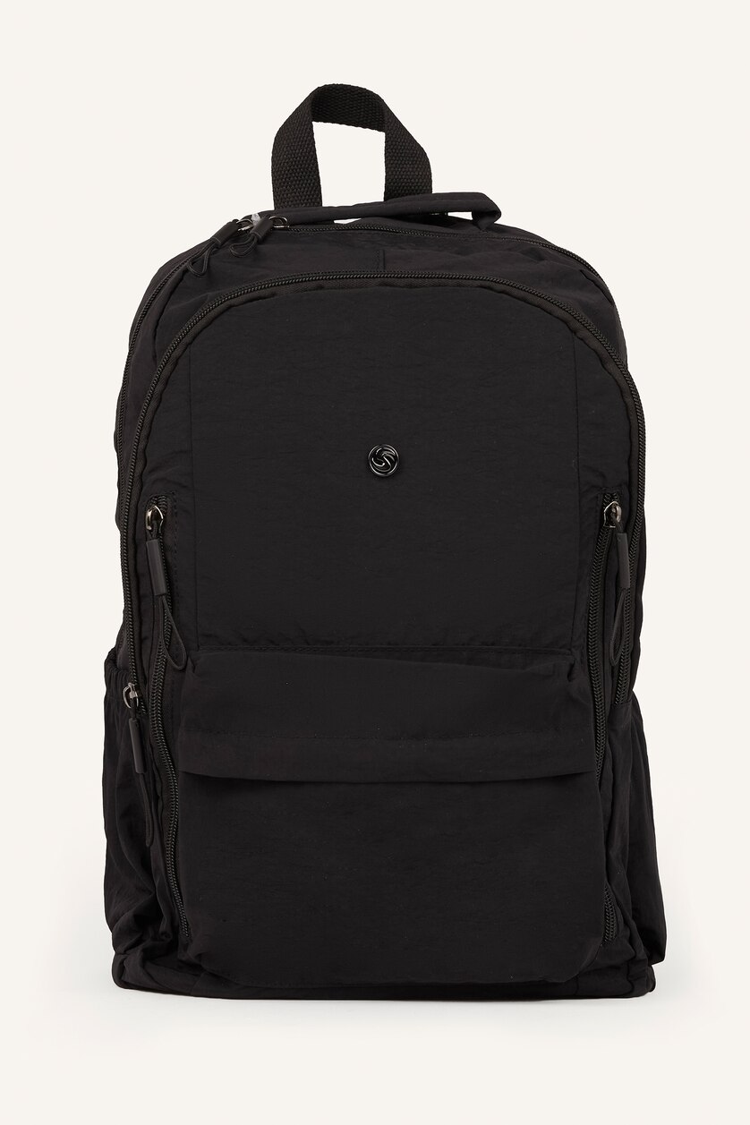 Woman Black Backpack
