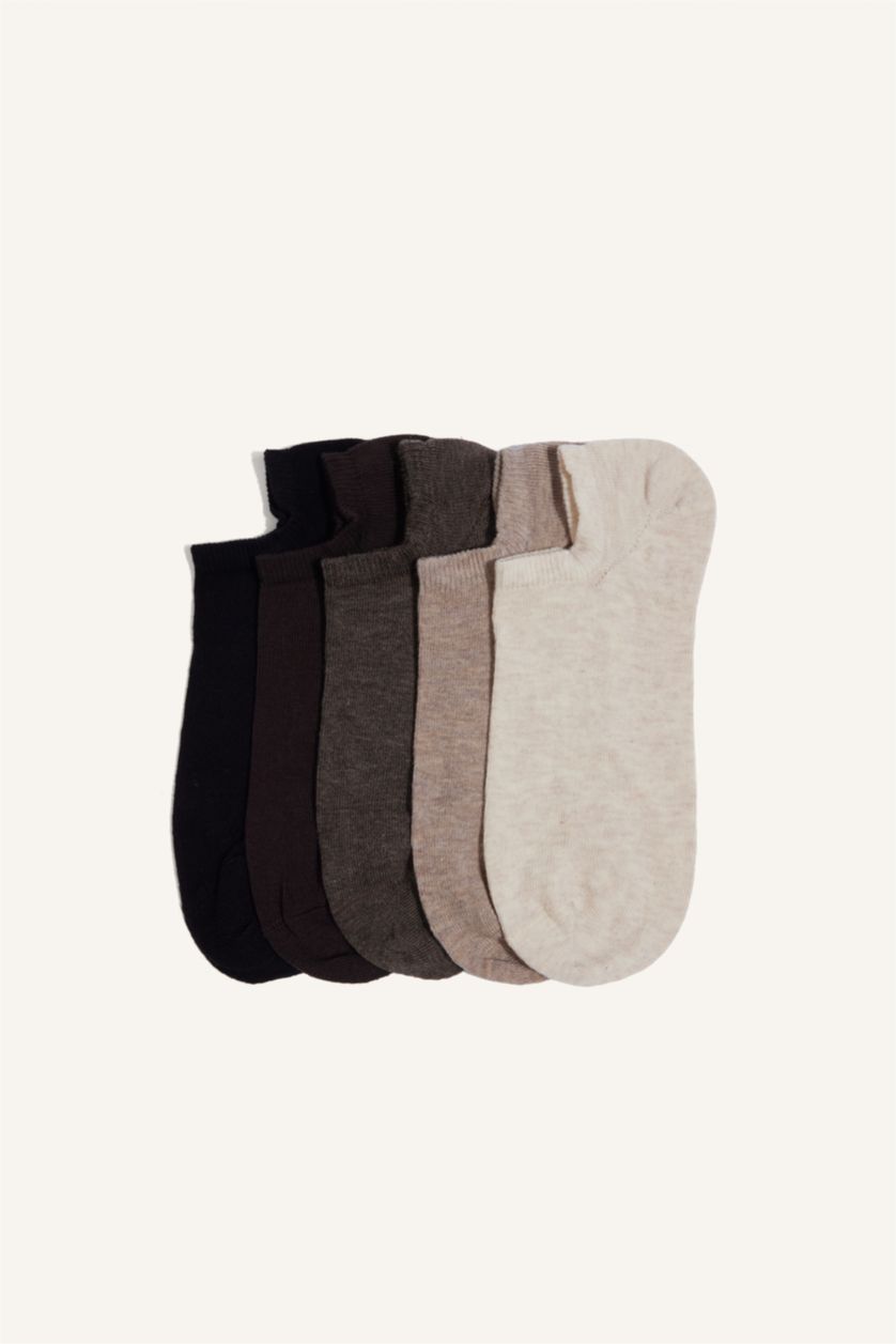 Men Brown 5 Piece Cotton Step Socks
