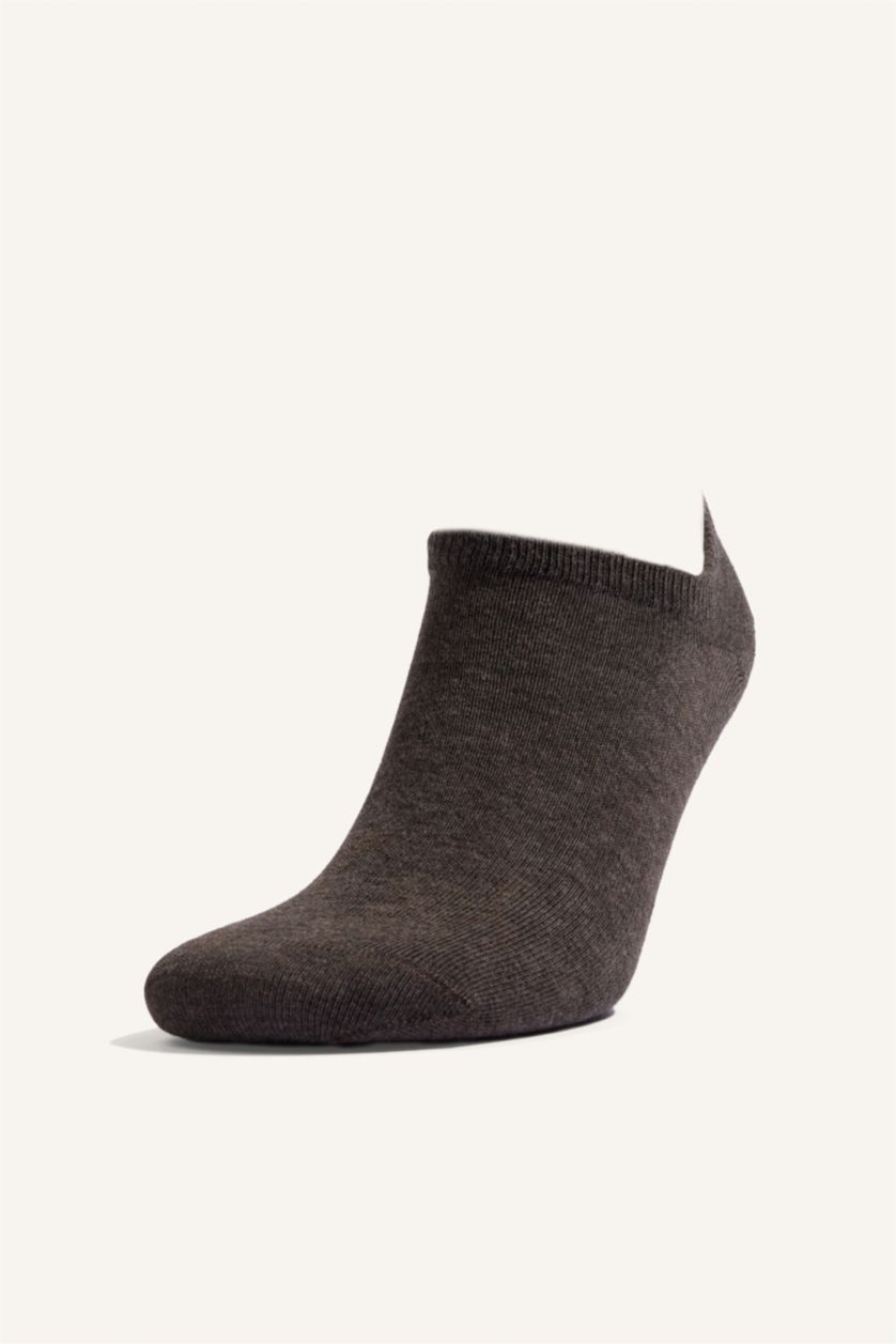 Men Brown 5 Piece Cotton Step Socks
