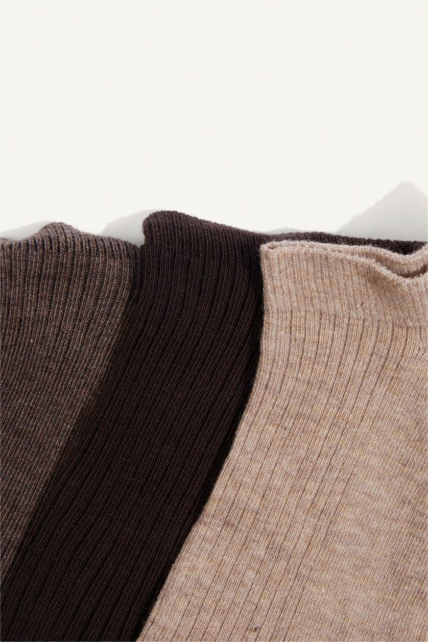 Men Brown 3 piece Cotton Short Socks
