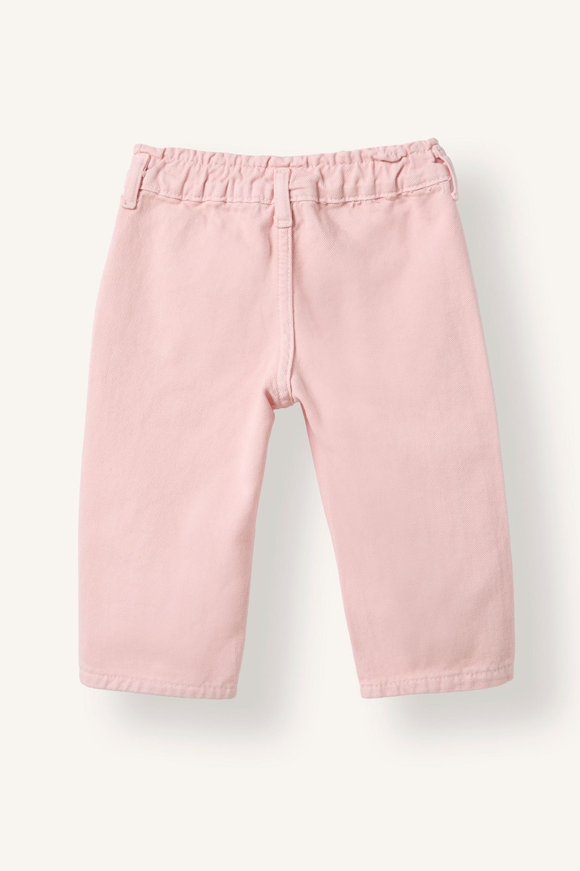 BÉBÉ FILLE Violet Pantalon en gabardine à taille élastique avec détail poche cœur pour bébé fille