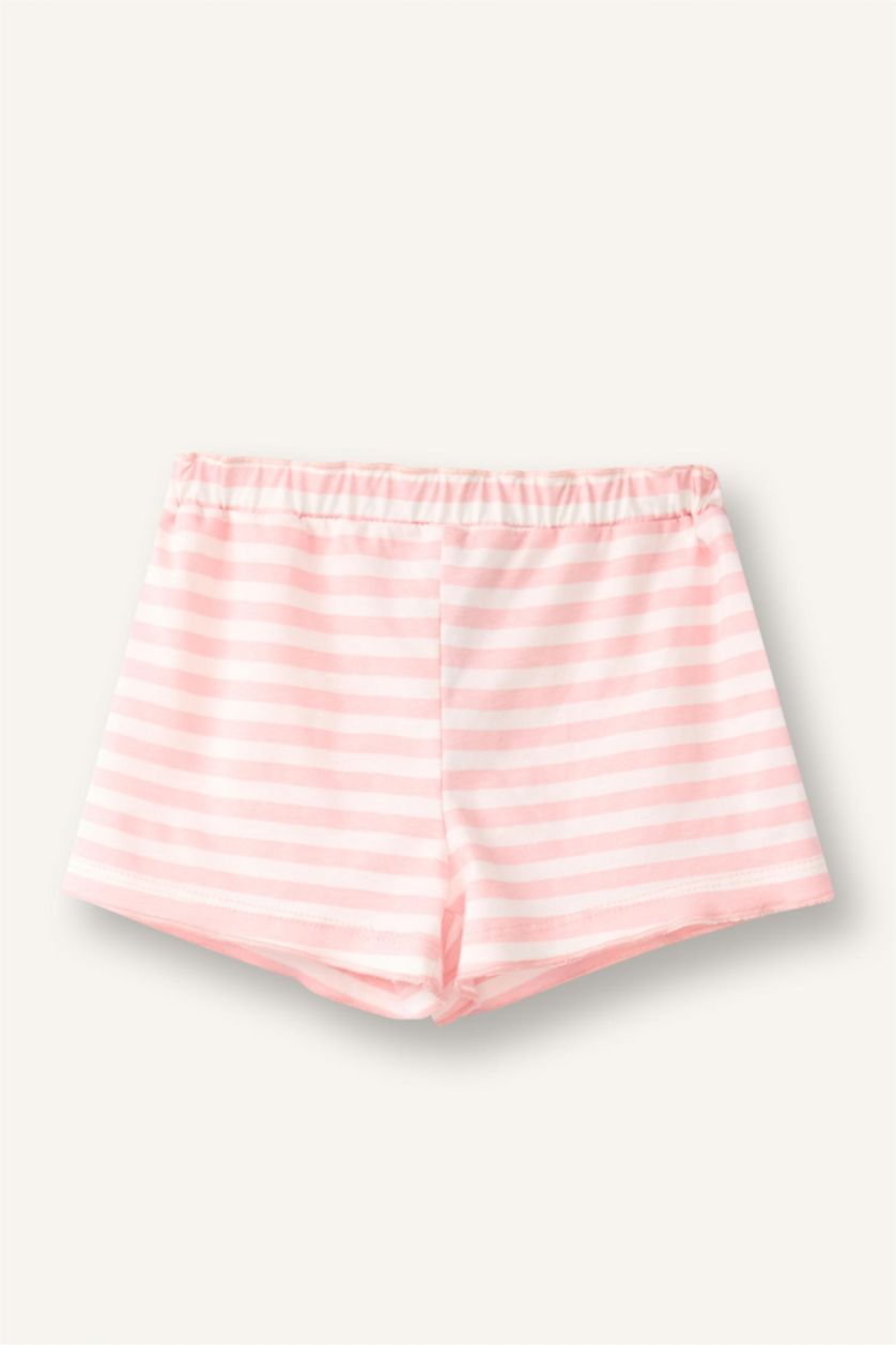 Kız Bebek Açık Pembe %100 Pamuk 2'li Pijama Takımı Kız Bebek