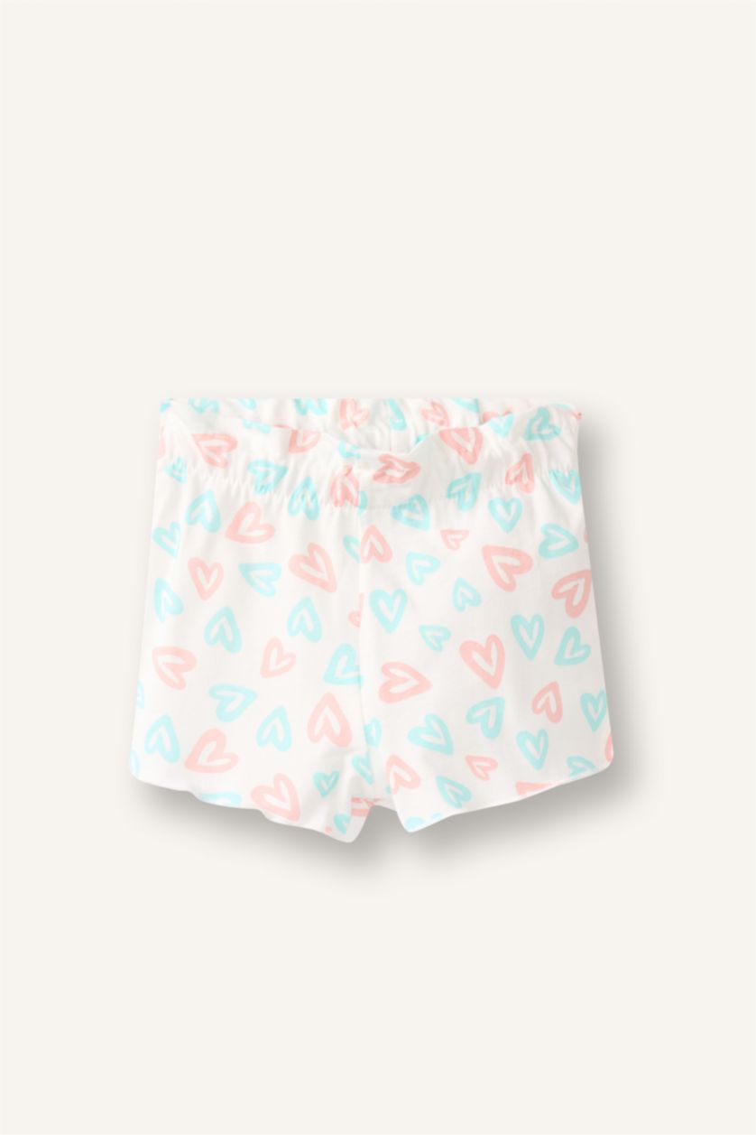 Kız Bebek Ekru Baskılı 2'li Pijama Takımı Kız Bebek
