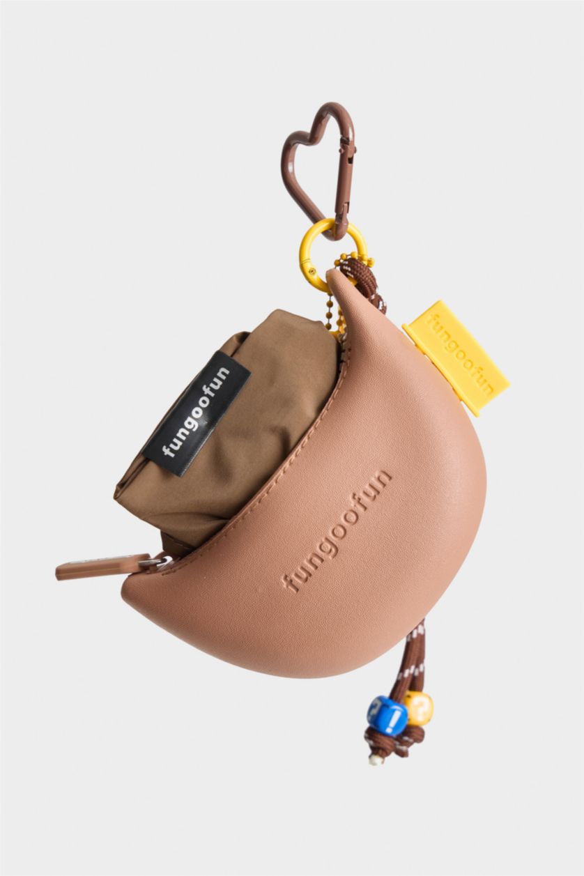 Kadın Kahve FunGooFun X Defacto Muz Figürlü Charm ve Katlanabilir Bez Kol Çantası