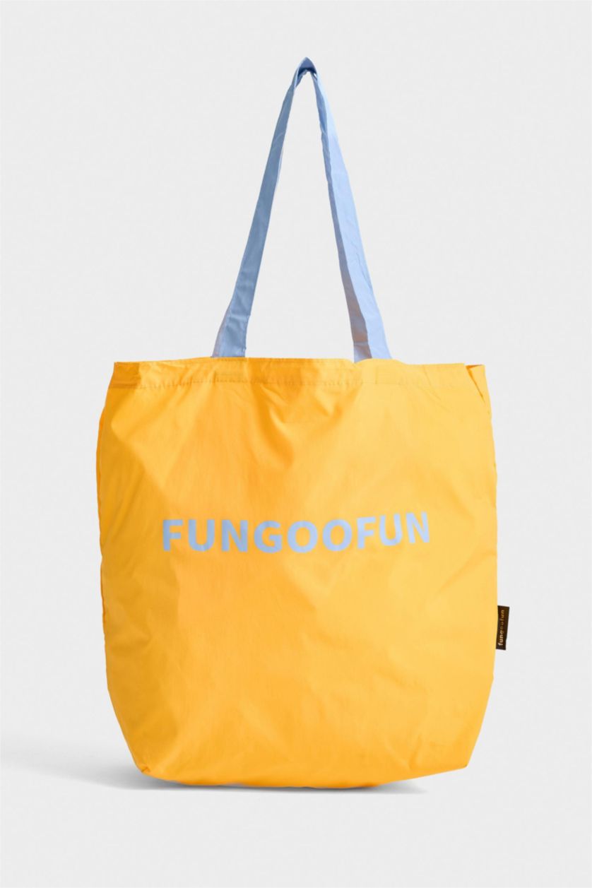 Kadın Sarı FunGooFun X Defacto Muz Figürlü Charm ve Katlanabilir Bez Kol Çantası