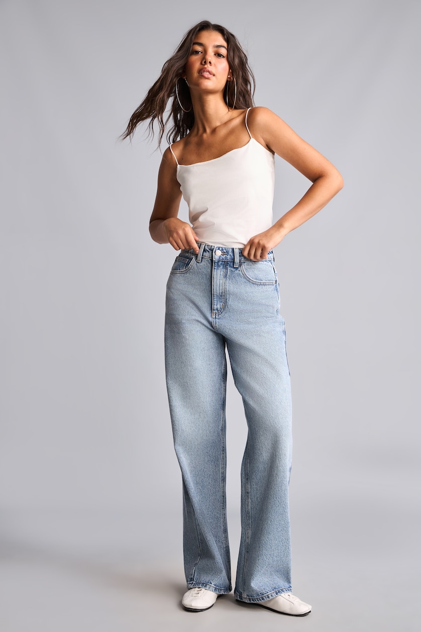 Әйелдерге Жеңіл Индиго Straight Fit шалбар