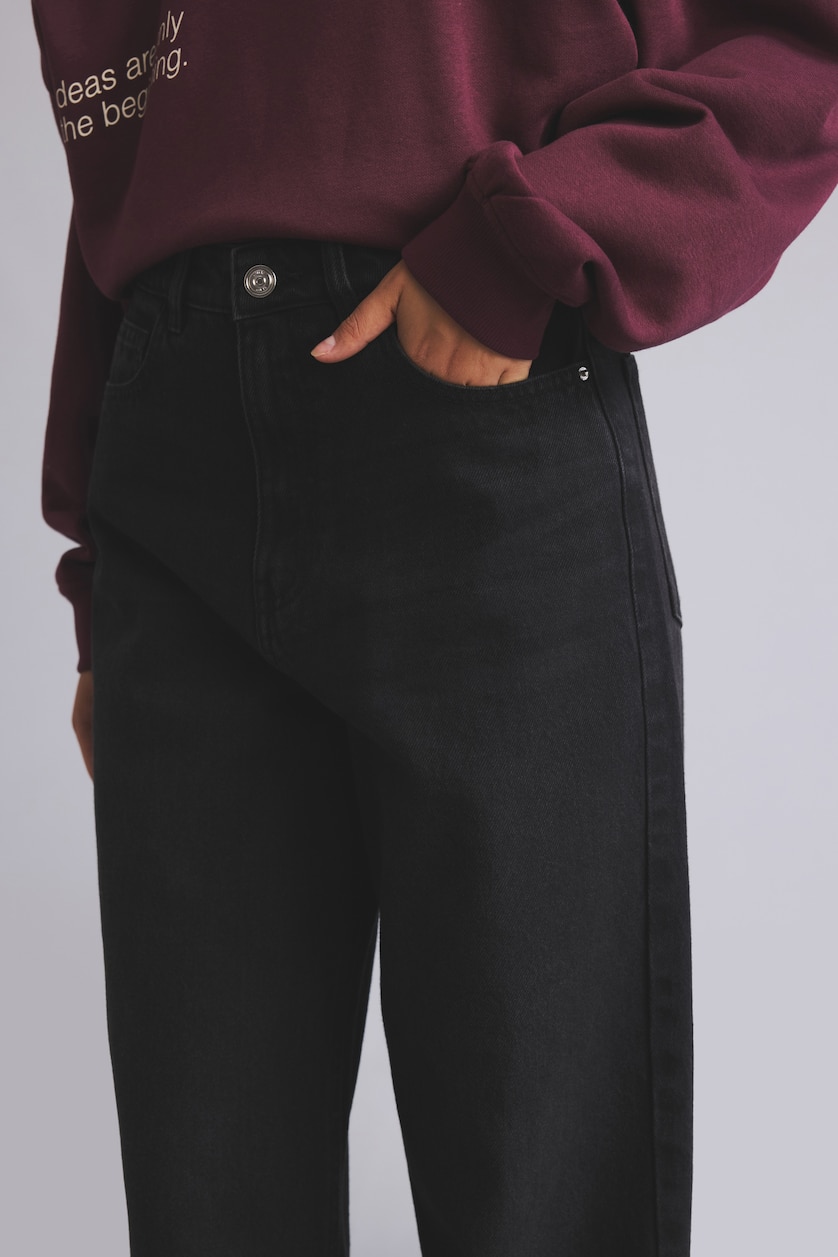 Әйелдерге қара Straight Fit шалбар