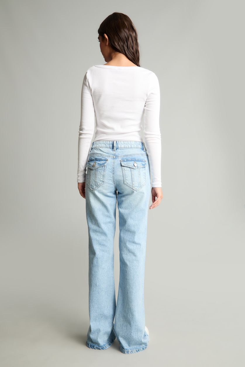 Әйелдерге Жеңіл Индиго Bootcut шалбар