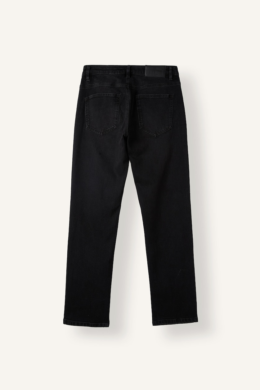 MAN Black Sergio Regular Fit Regular Waist Straight Leg Jeans
