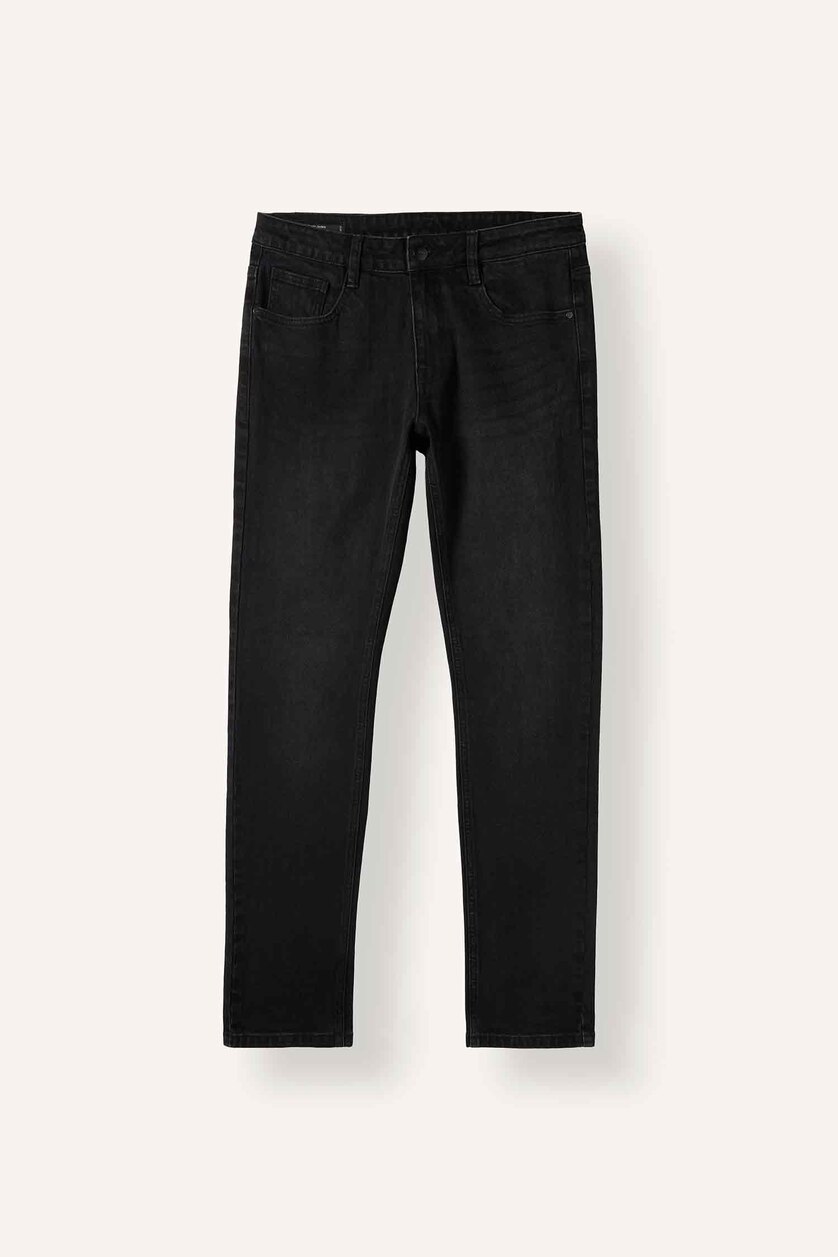 رجال أسود Slim Fit Regular Waist Pedro Jeans