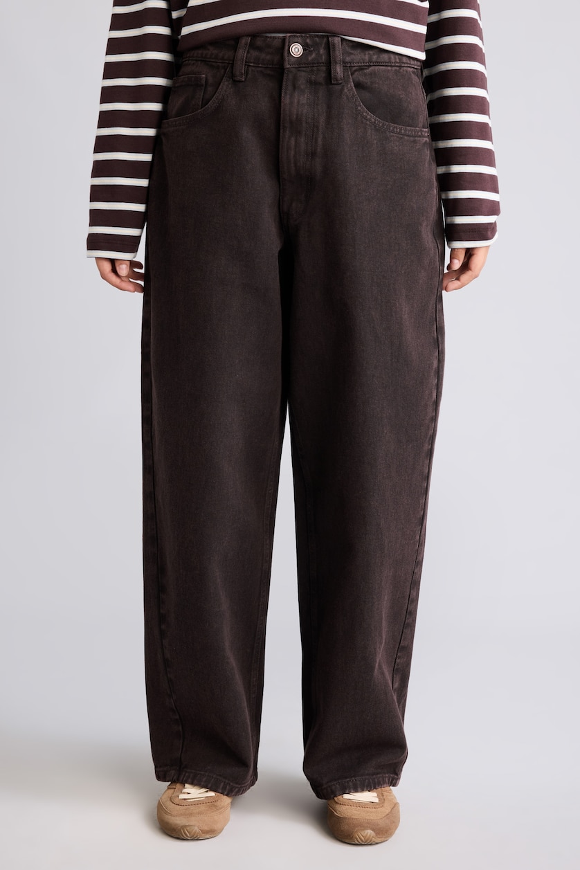 Әйелдерге Қоңыр Barrel Fit шалбар