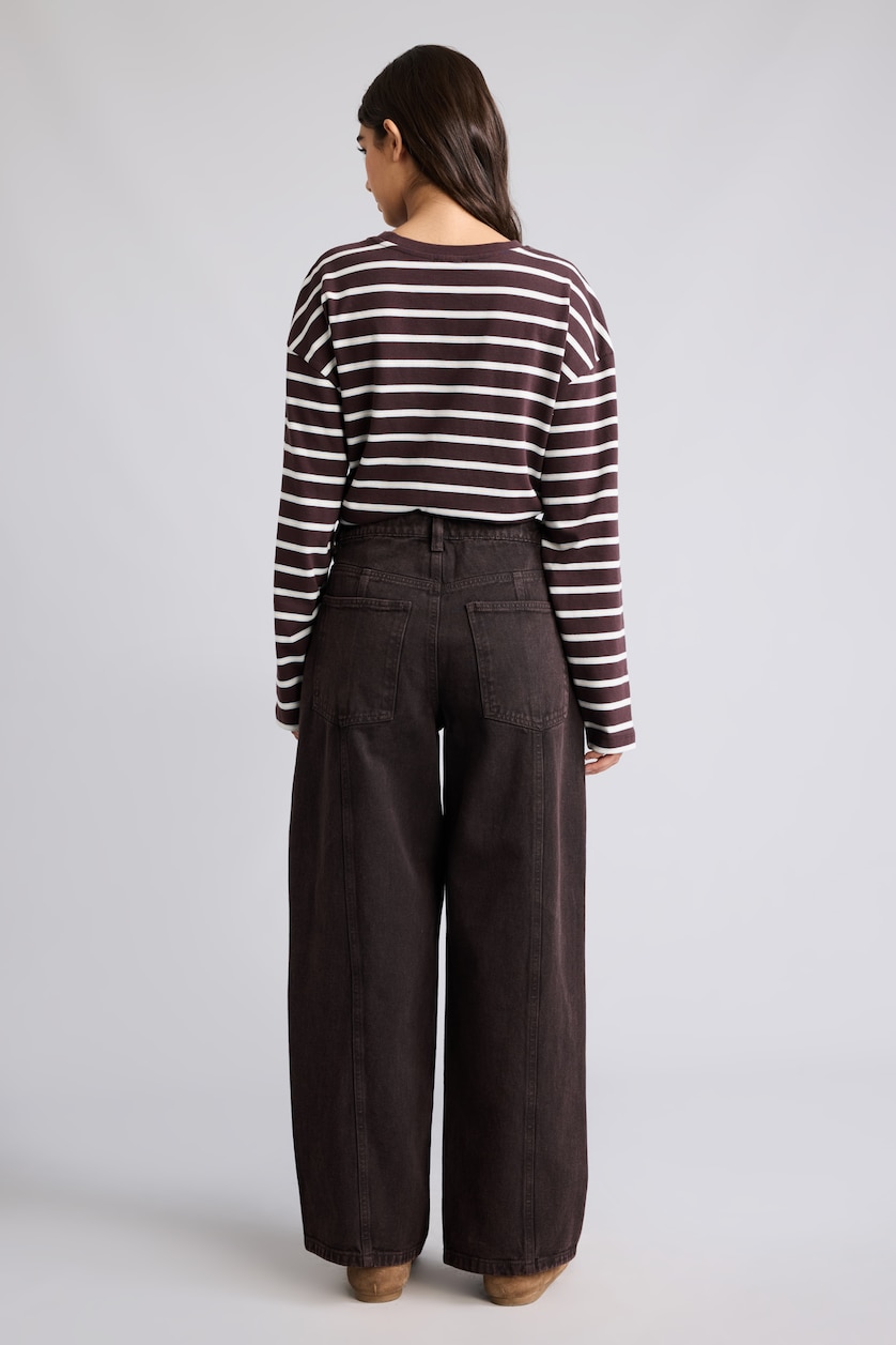 Әйелдерге Қоңыр Barrel Fit шалбар
