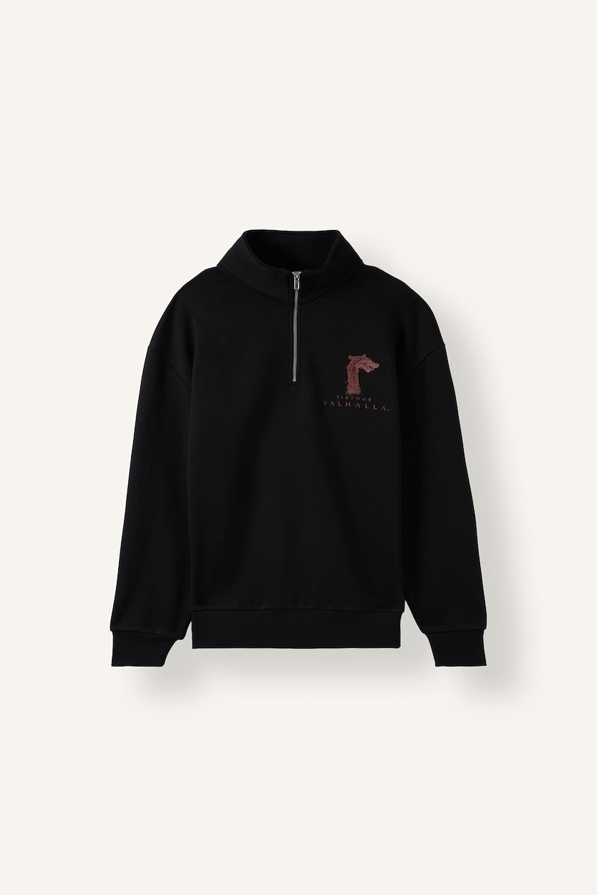 Мужчины Черный Свитшот Boxy Fit