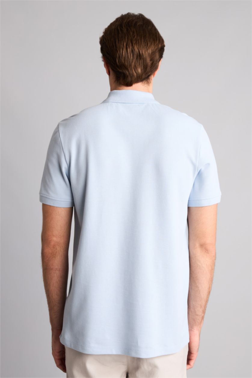 Erkek Açık Mavi Regular Fit Polo Tişört