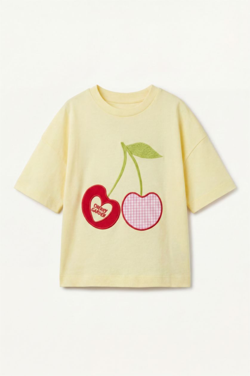 Baby Girls Light Yellow Short Sleeve T-Shirt