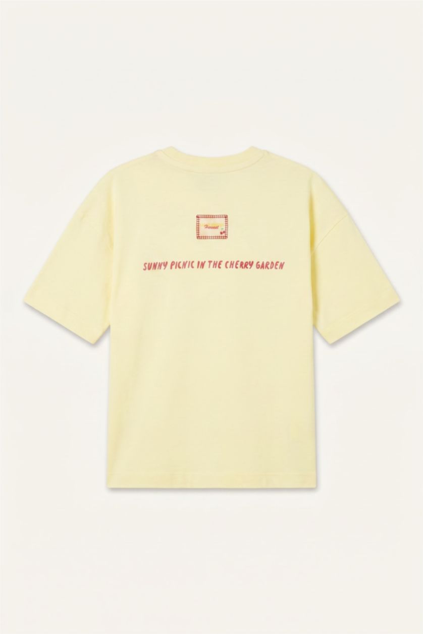 Baby Girls Light Yellow Short Sleeve T-Shirt