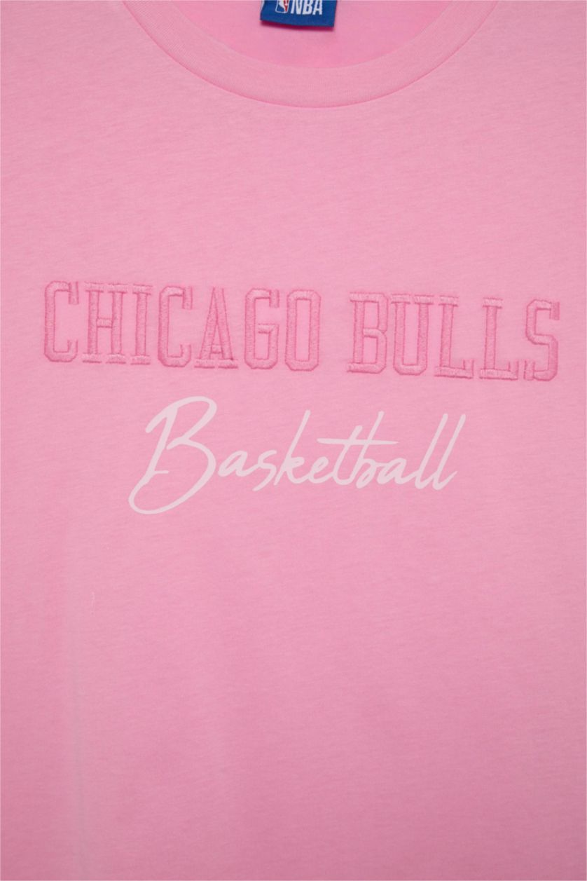 Kadın Pembe NBA Lisanslı Sporcu Kısa Kollu Tişört