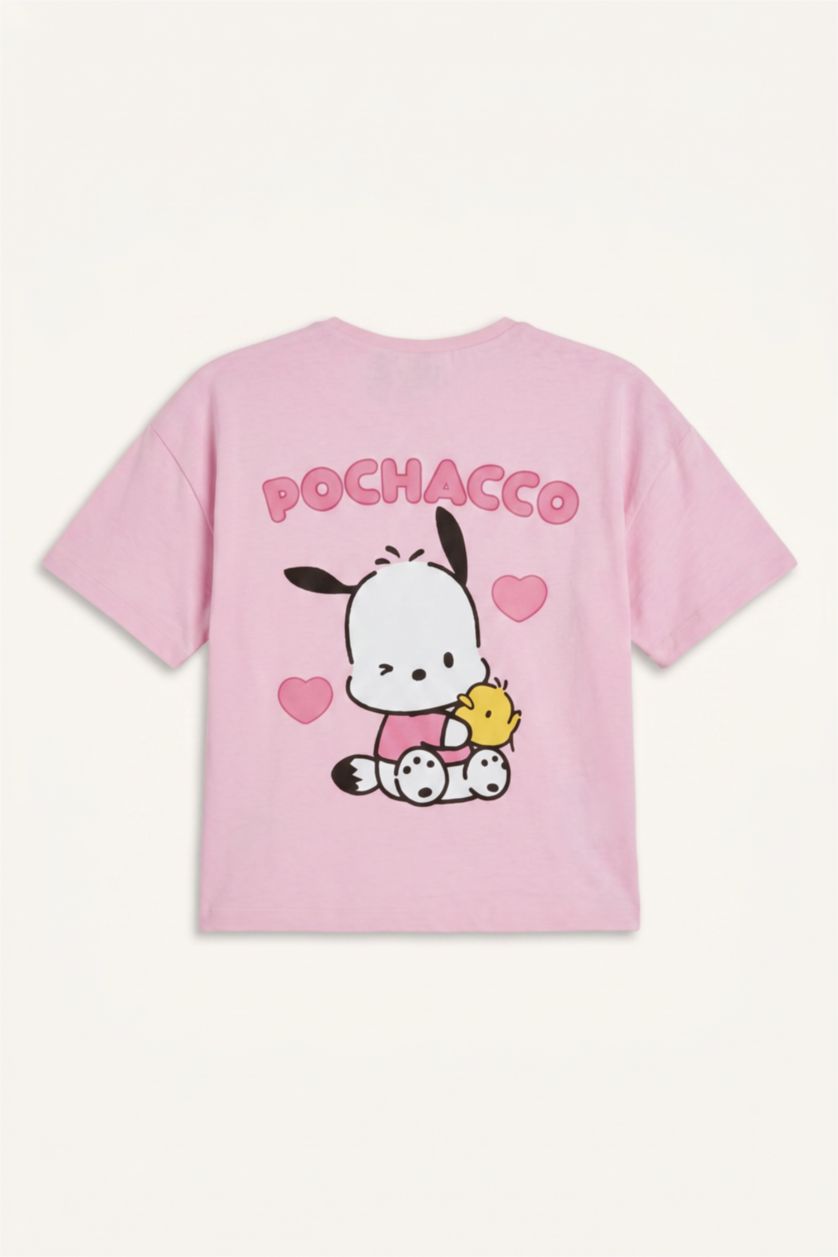Kız Bebek Lila Pochacco Lisanslı Penye Tişört Kız Bebek