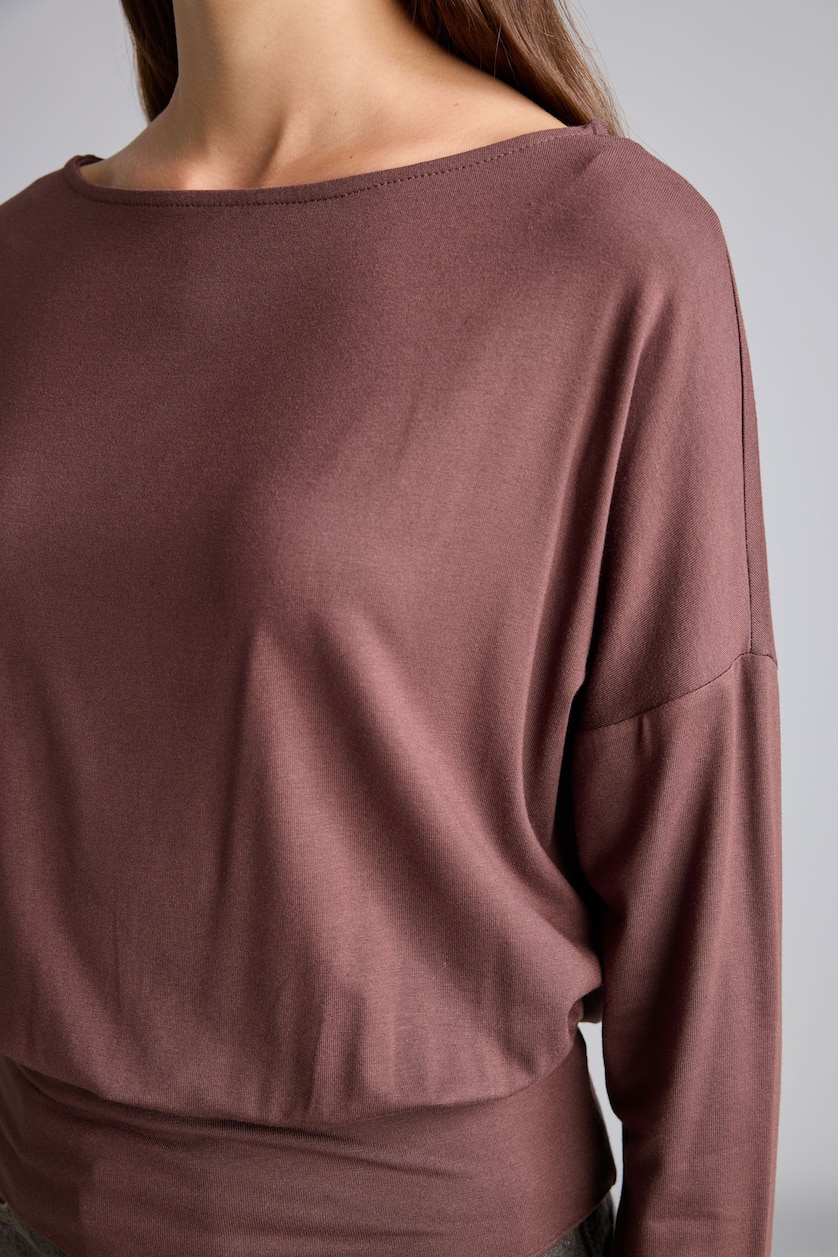 WOMAN Brown Slim Fit Long Sleeve T-Shirt
