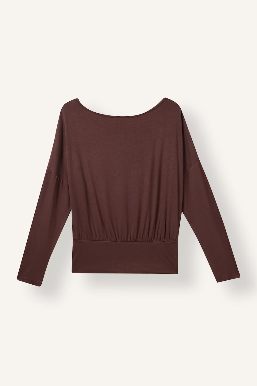 WOMAN Brown Slim Fit Long Sleeve T-Shirt