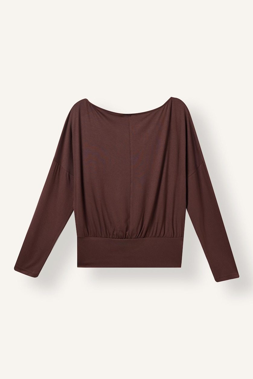 WOMAN Brown Slim Fit Long Sleeve T-Shirt
