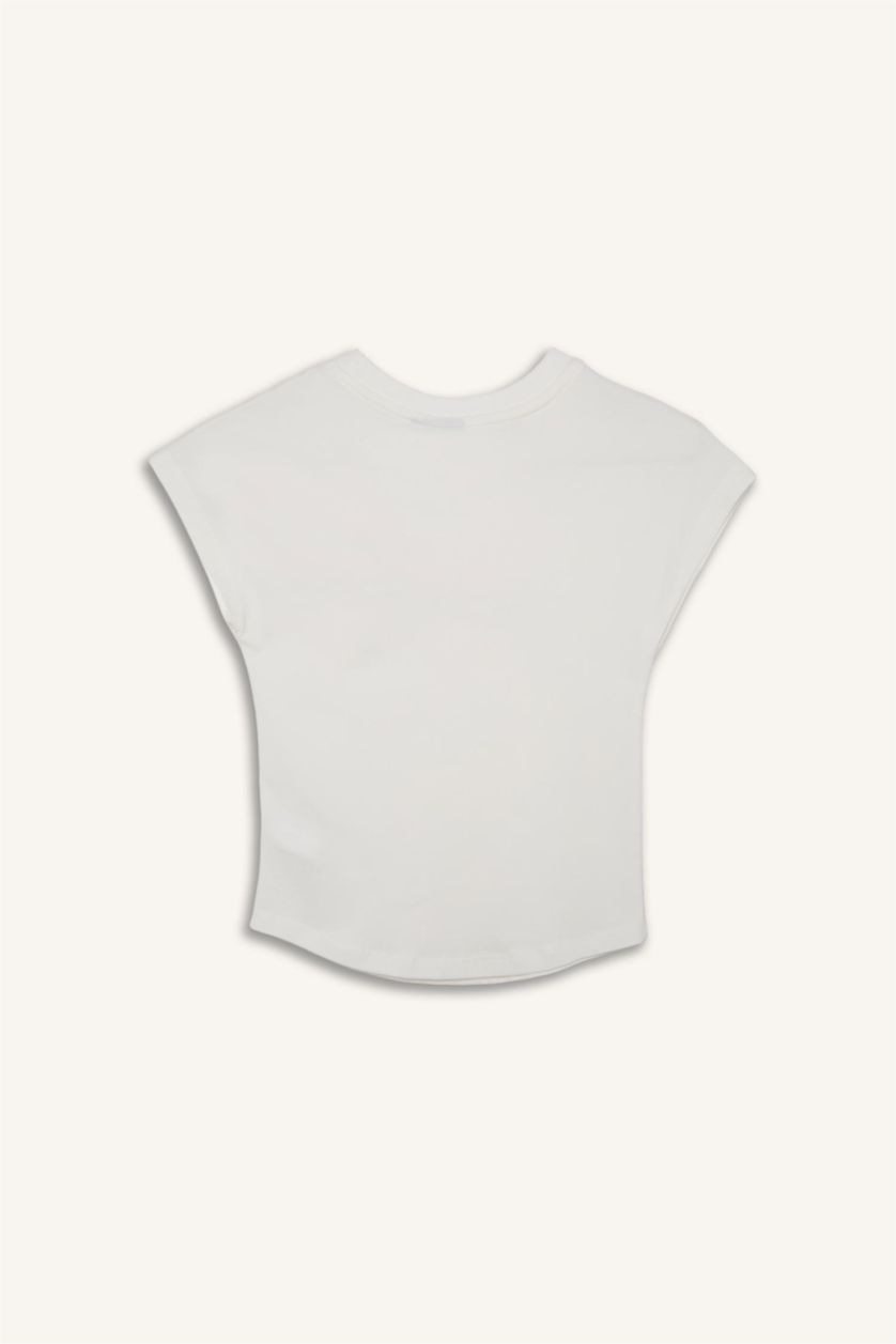 حريمي بيج فاتح Slim Fit Short Sleeve T-Shirt