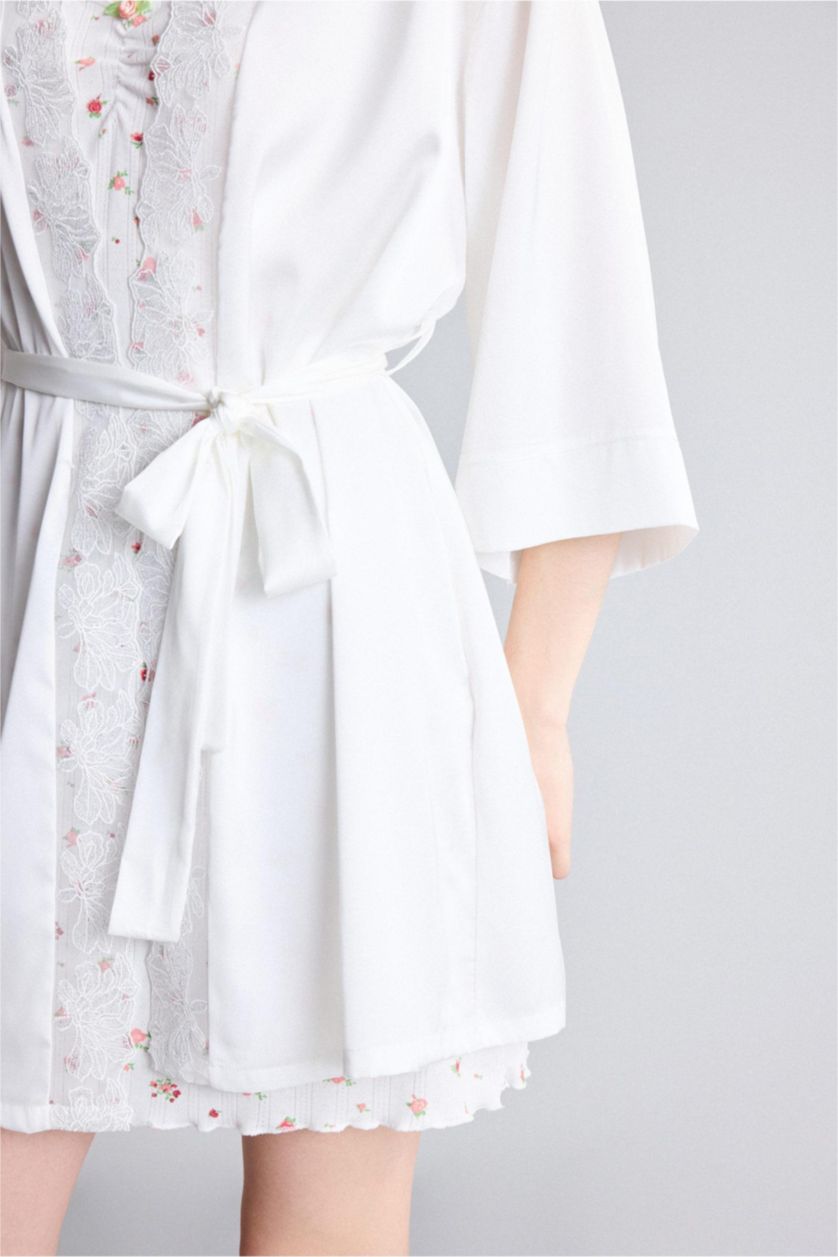 WOMAN White Satin Robe