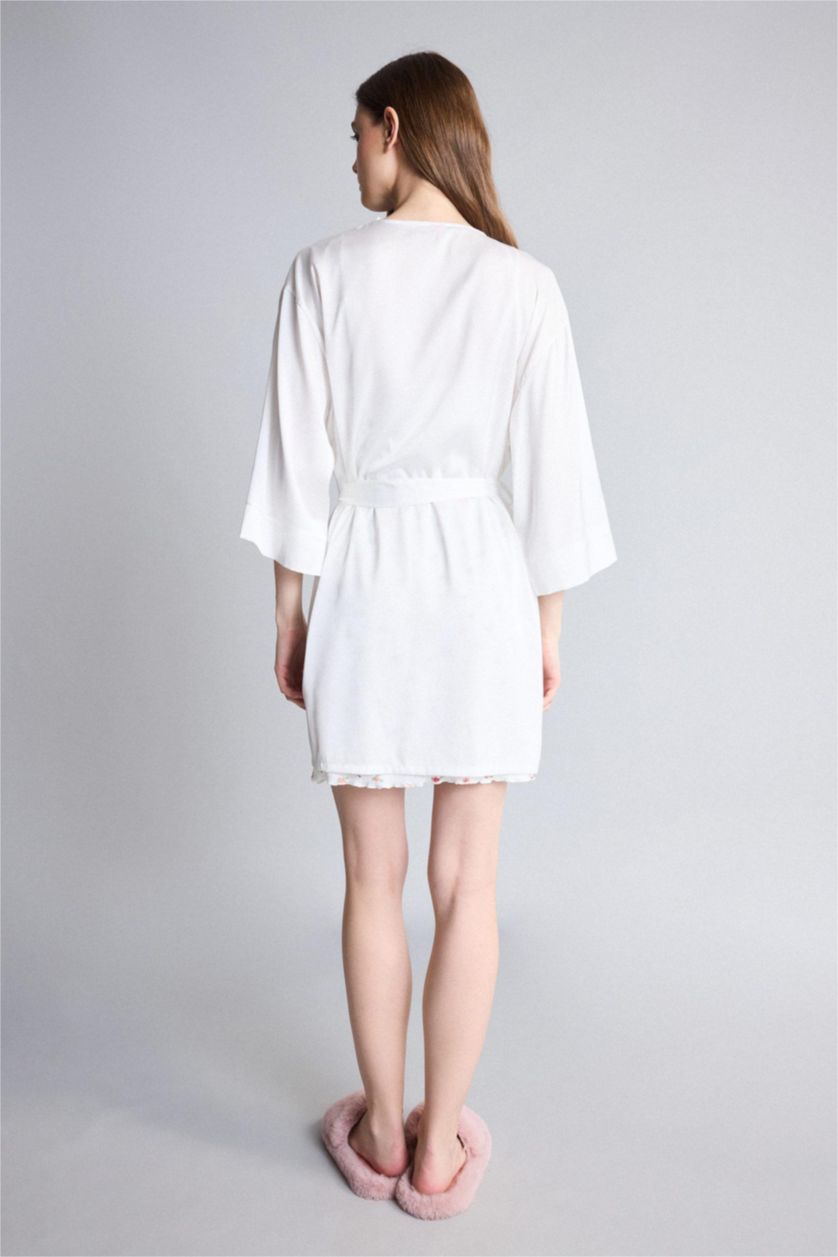 WOMAN White Satin Robe