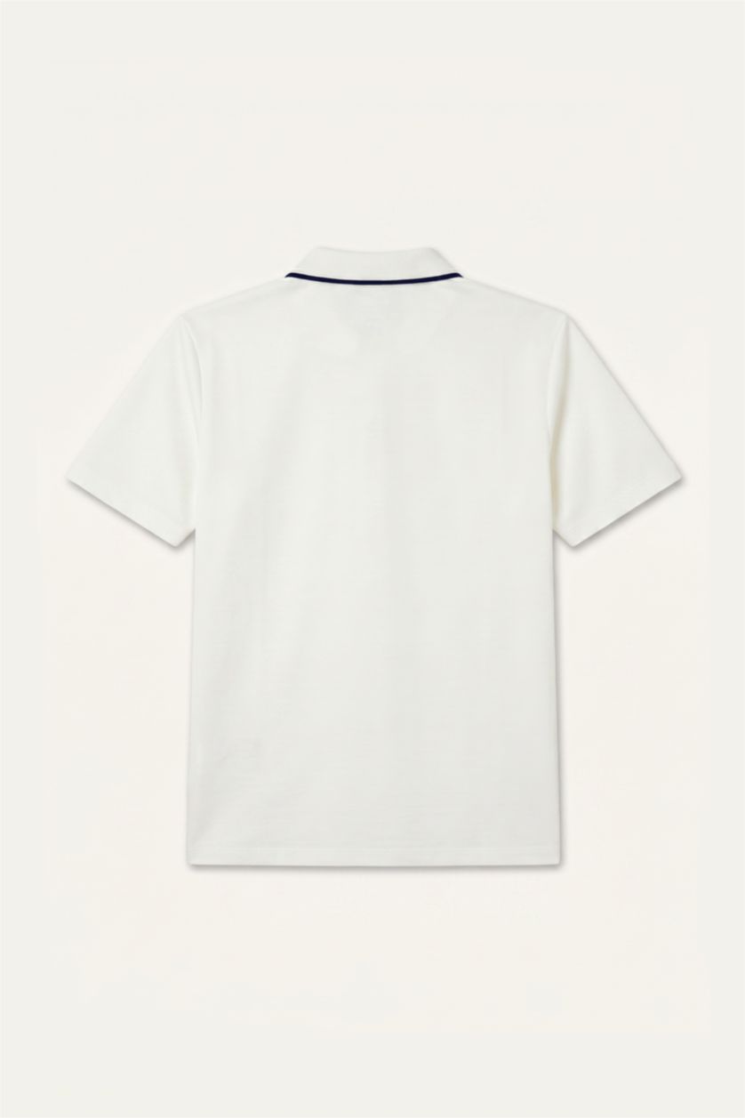 Erkek Ekru Regular Fit Polo Tişört