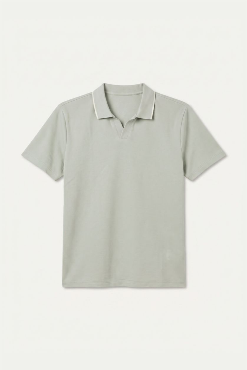 Men Mint Regular Fit Short Sleeve Polo T-Shirt