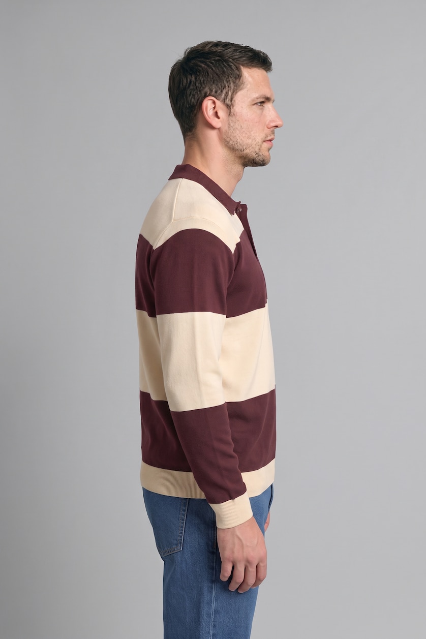 Men Bordeaux Relax Fit Knitwear Pullover