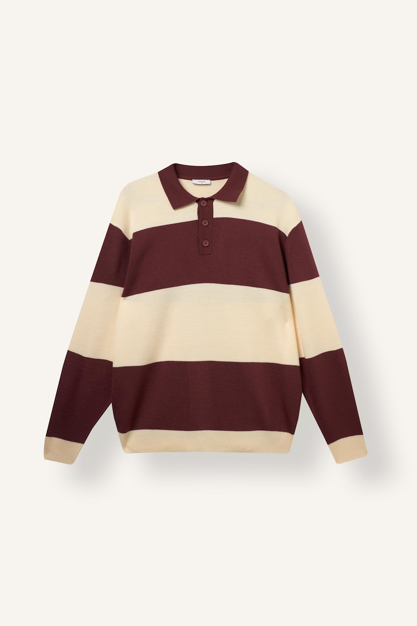 Men Bordeaux Relax Fit Knitwear Pullover
